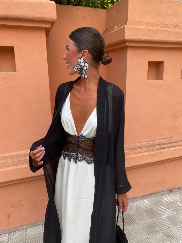 Kimono comprido de gaze