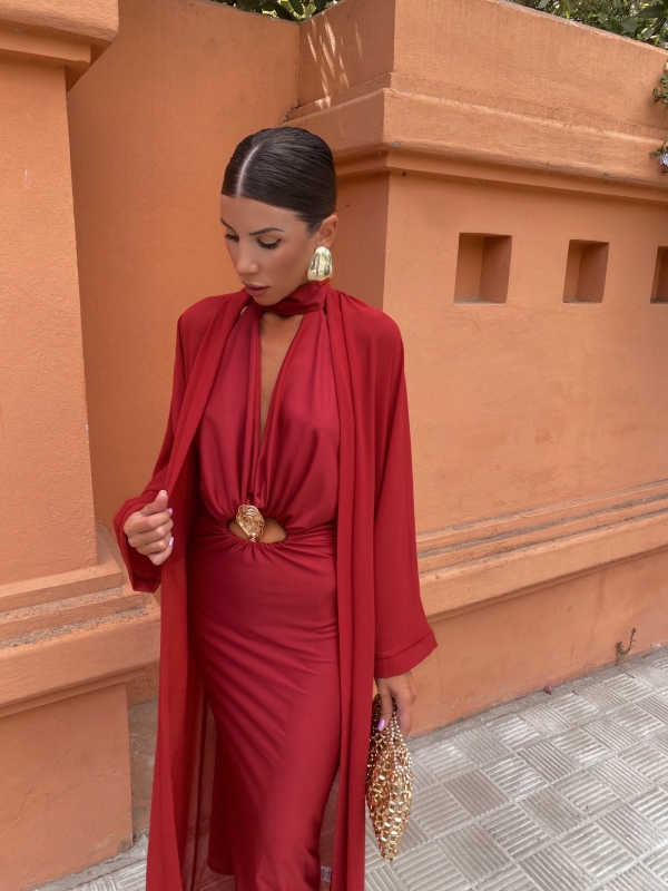 Kimono comprido de gaze