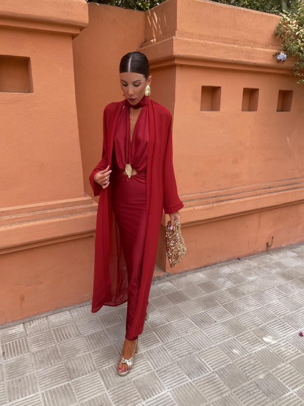 Kimono comprido de gaze