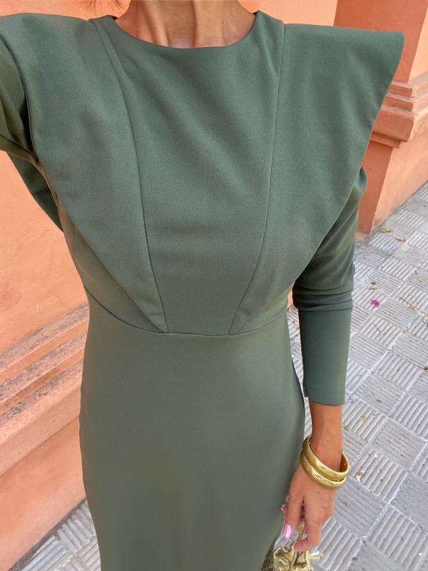 Polina Olive Green Dress