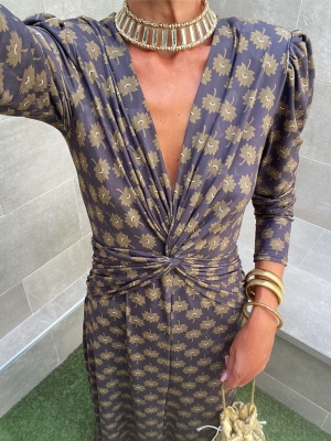 Vestido Trebujena esverdeado