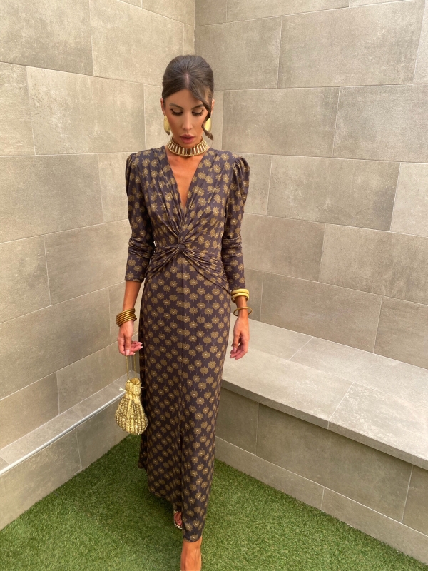 Vestido Trebujena esverdeado