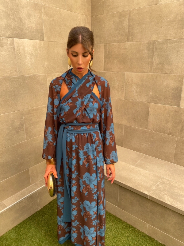 Robe Huga Marron/Turquoise