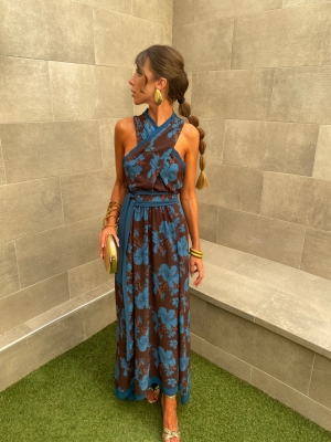 Robe Huga Marron/Turquoise