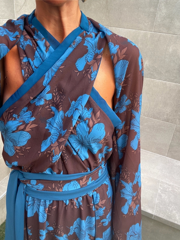 Robe Huga Marron/Turquoise