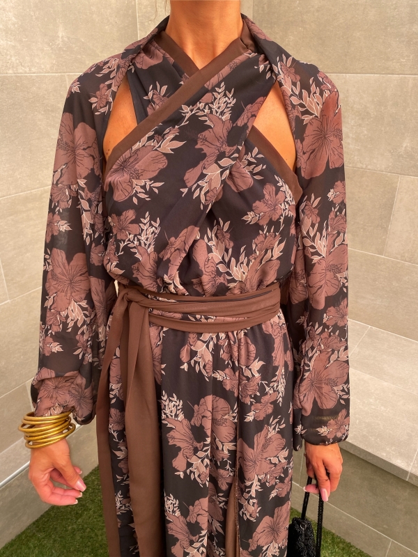 Huga Brown/Black Dress