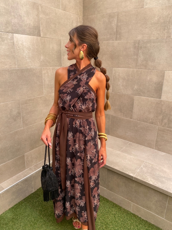 Vestido Huga Marrón/Negro