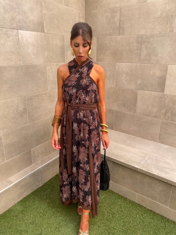 Vestido Huga Marrón/Negro