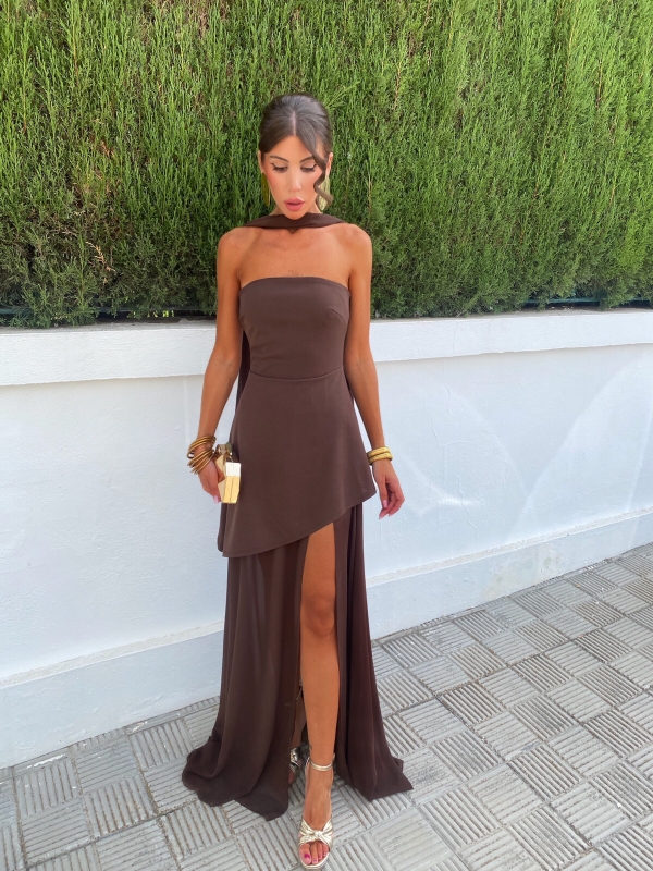 Vestido Camila Marrón