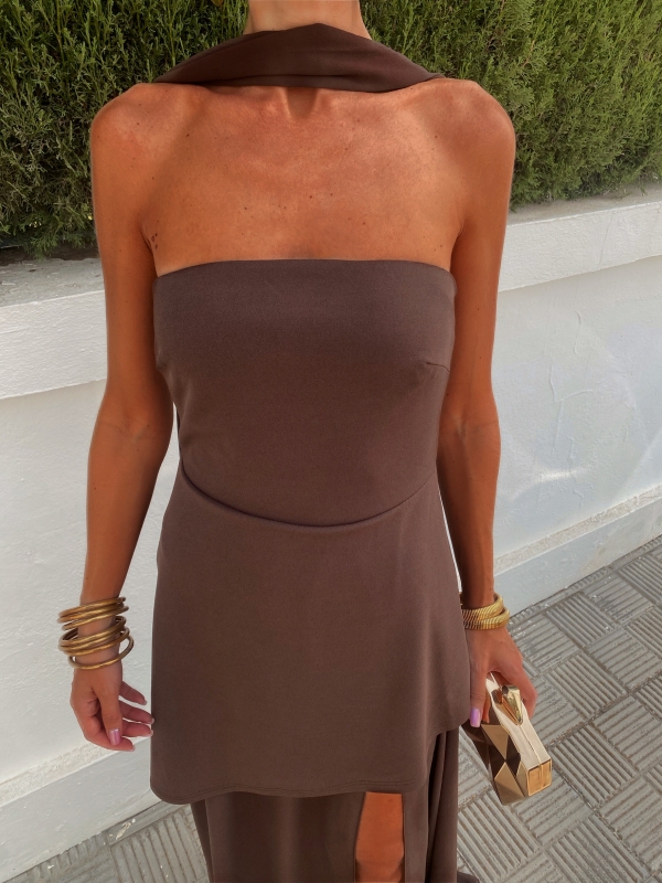Vestido Camila Marrón