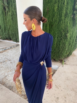 Robe Almodovar bleu marine