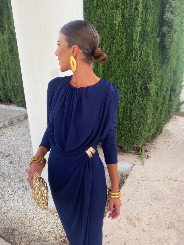 Robe Almodovar bleu marine