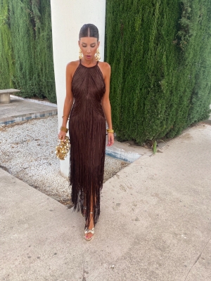 Vestido Corina Marrón