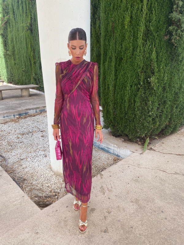 Vestido cor-de-rosa Tamarguillo