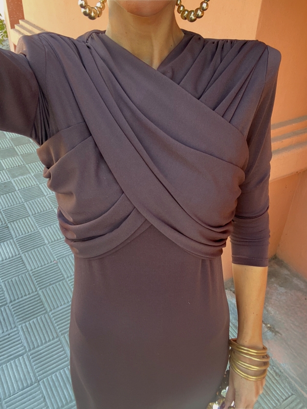 Origami Brown Dress