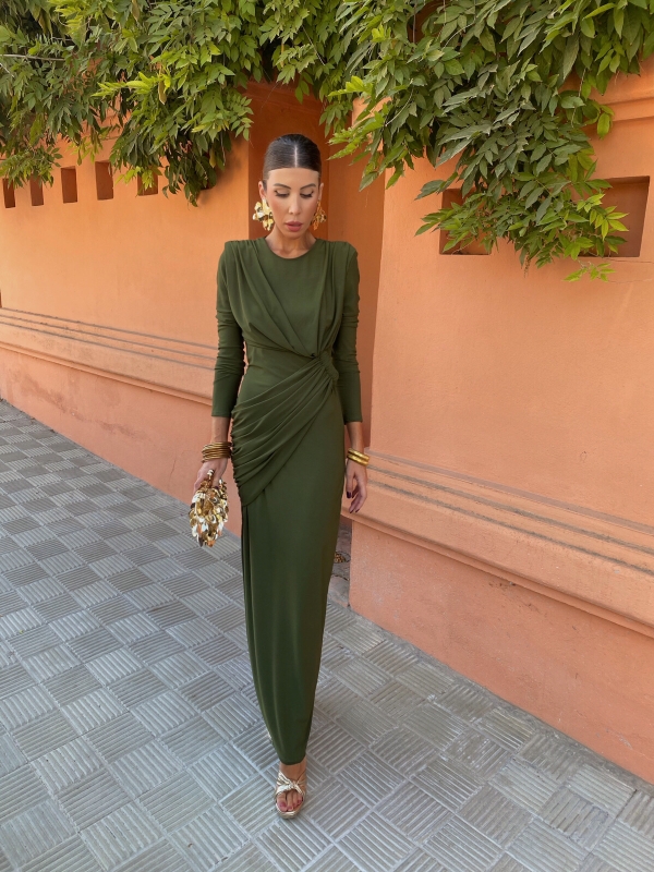 Vestido Alfalfa Verde Oliva