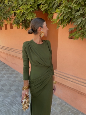 Vestido Alfalfa Verde Oliva