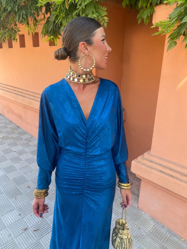 Vestido Bordonau Petróleo