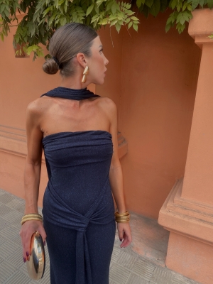 Vestido Celestina Azul Marino