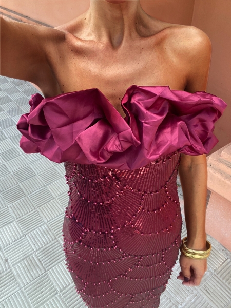 Vestido Glamour Garnet