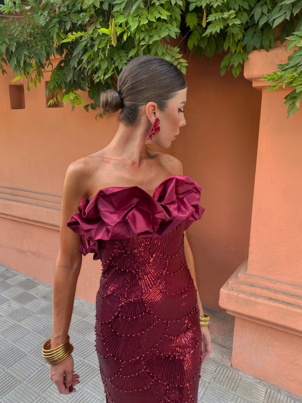 Vestido Glamour Garnet
