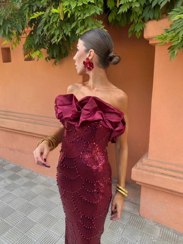 Vestido Glamour Garnet