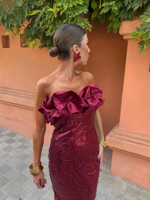 Vestido Glamour Garnet
