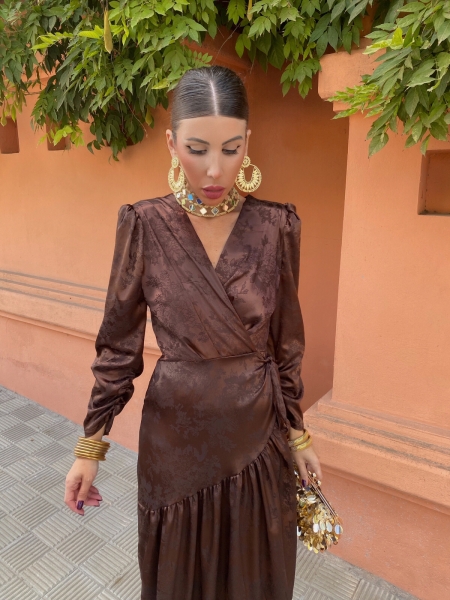 Vestido castanho Alhóndiga