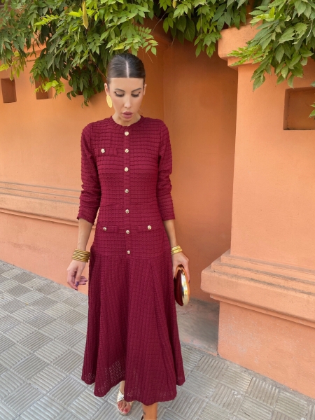 Vestido Luisa Granate 2