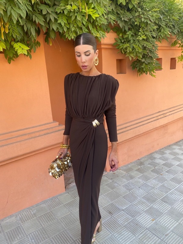 Almodovar Brown Dress