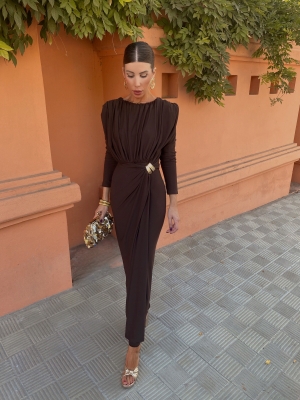 Almodovar Brown Dress