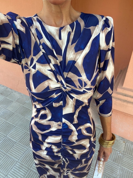 Vestido de manga comprida Ebano Azul