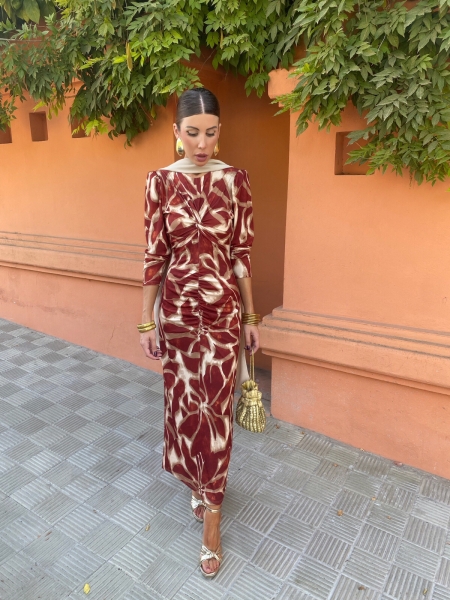 Ebano - Robe à carreaux à manches longues 2