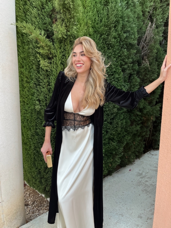 Vestido Anabella Crema/Negro