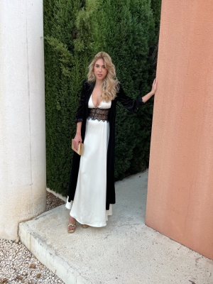 Vestido Anabella Crema/Negro