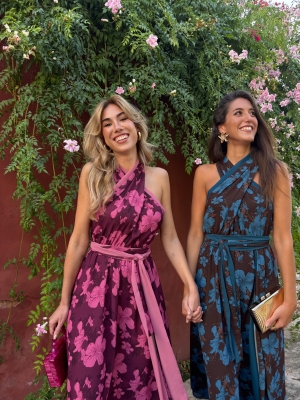 Robe Huga Marron/Turquoise