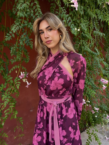 Vestido cor-de-rosa Huga