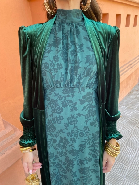 Kaftan comprido de veludo (todas as cores) 2