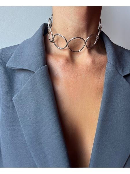 Girocollo ovale d'argento