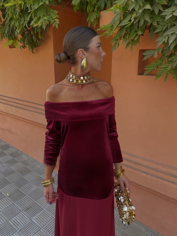 Vestido Borgoña Granate