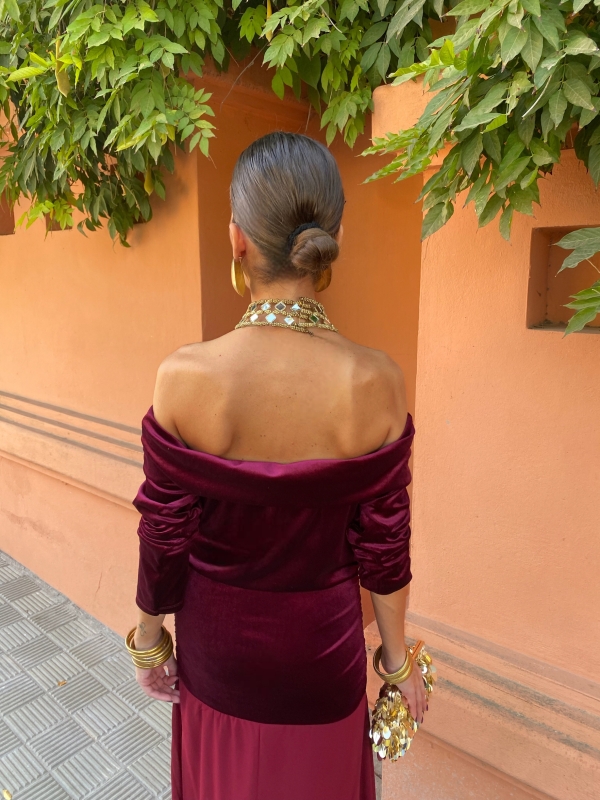 Vestido Borgoña Granate