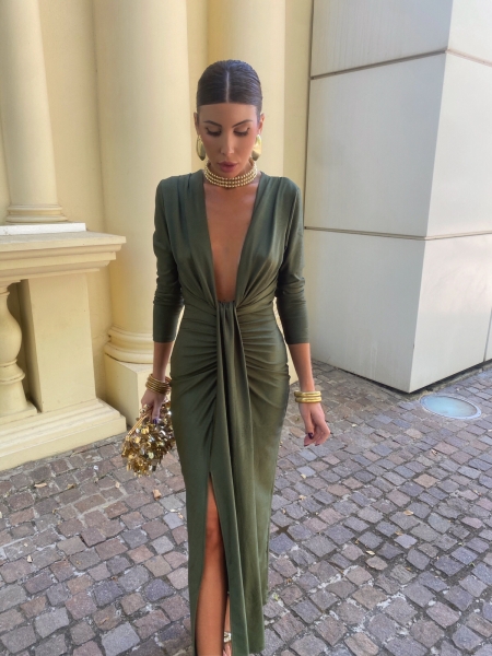 Vestido Sonia Verde Oliva 2