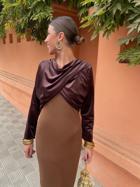 Vestido Casademunt Marrón