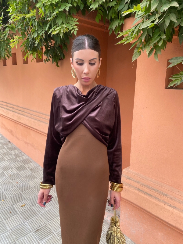 Vestido Casademunt Marrón