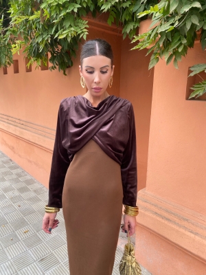 Vestido Casademunt Marrón