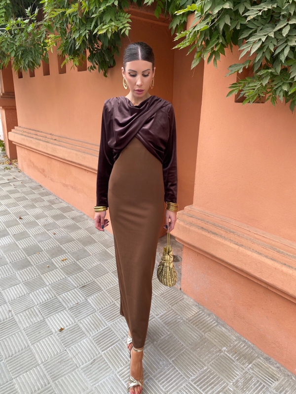 Vestido Casademunt Marrón