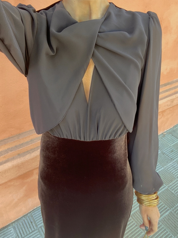 Vestido castanho Vedruna