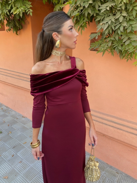 Vestido Bernarda Granate 2