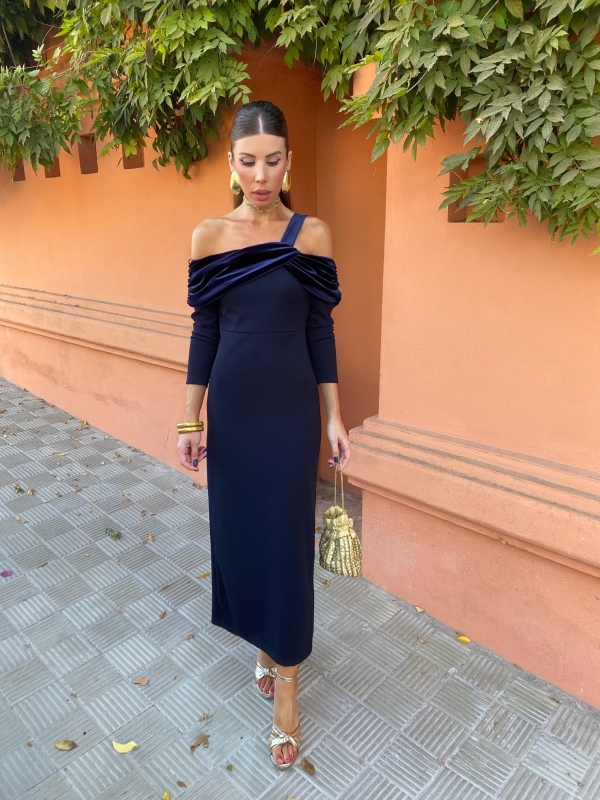 Vestido Bernarda Azul Marino Vestido Bernarda Azul Marino