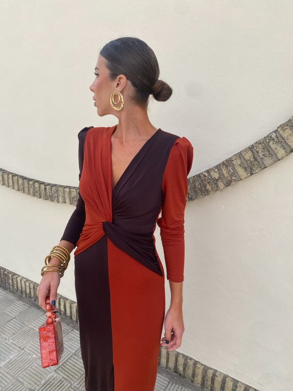 Orange/Brown Bicolor Dress Orange/Brown Bicolor Dress